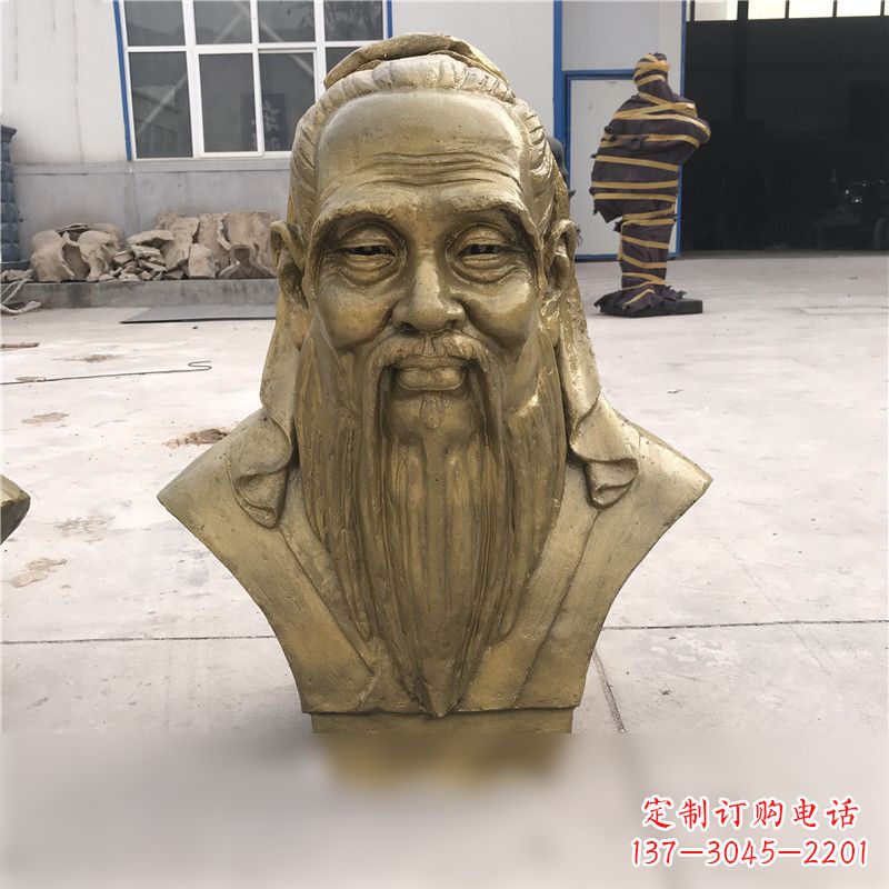 河南铸铜孔子胸像雕塑