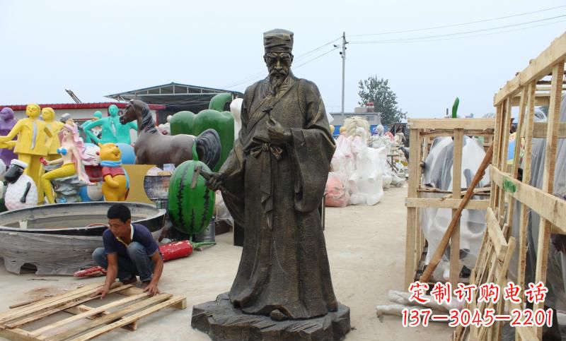 河南铸铜李时珍雕塑