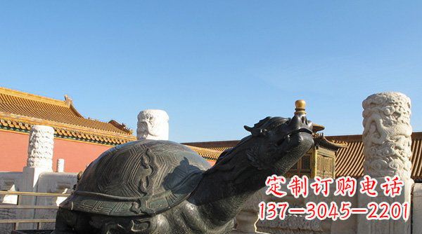 河南铸铜龙龟寺庙神兽铜雕