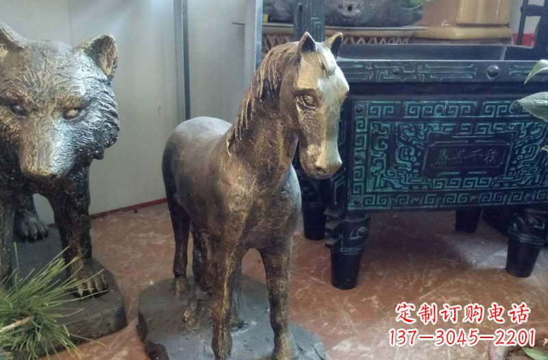 河南铸铜马雕塑222