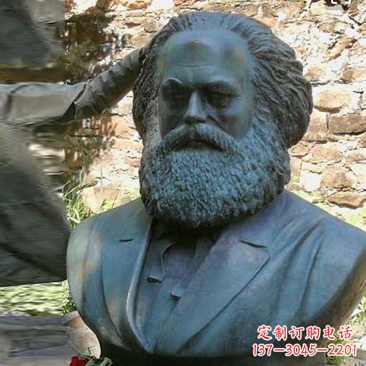 河南铸铜名人无产阶级导师马克思头像雕塑