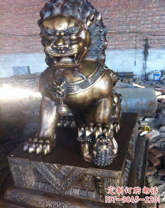 河南铸铜母子狮子雕塑