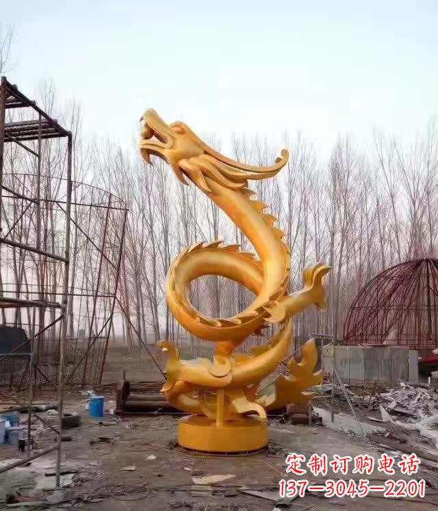 河南铸铜盘龙云腾铜雕