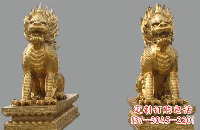 河南铸铜麒麟雕塑222