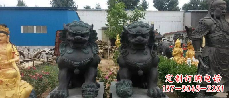 河南铸铜狮子看门狮子铜雕