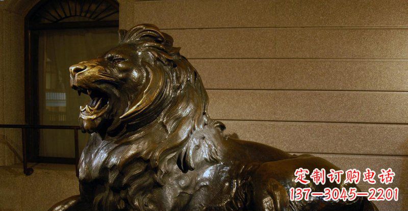 河南铸铜狮子铜雕 (2)