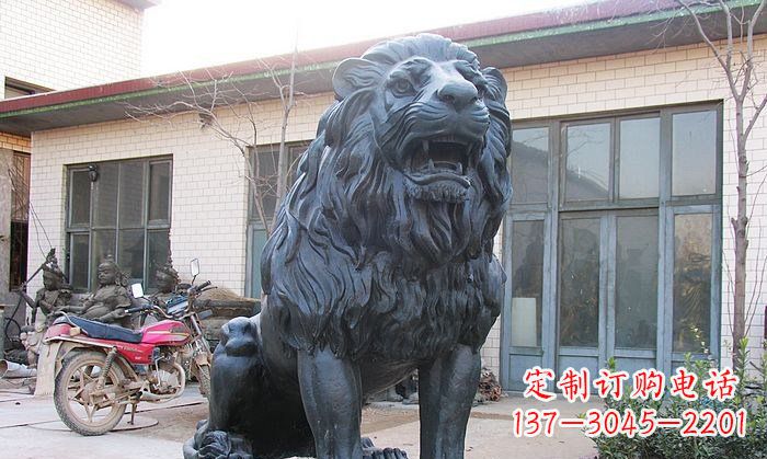 河南铸铜狮子铜雕