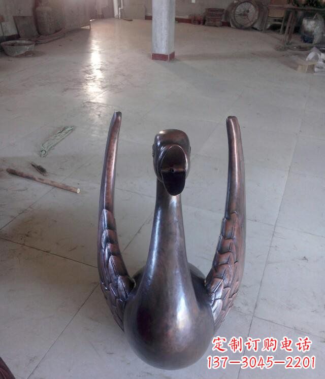 河南铸铜天鹅公园动物铜雕