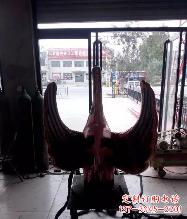 河南铸铜天鹅公园动物铜雕 (2)