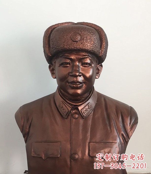 河南紫铜雷锋半身像
