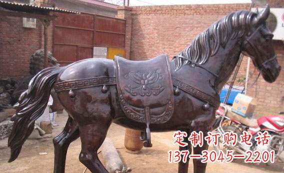 河南紫铜马公园铜雕