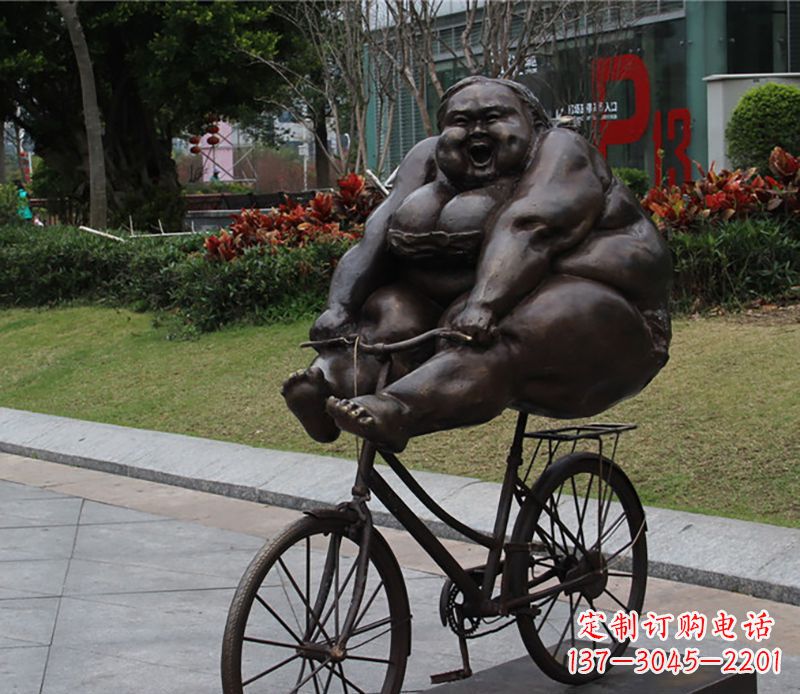 河南自行车铜雕