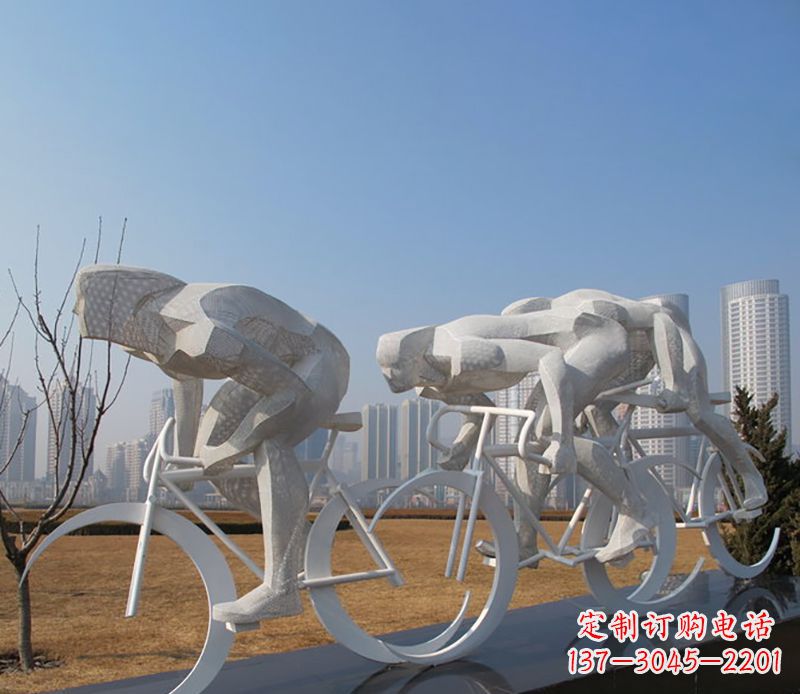 河南自行车比赛不锈钢雕塑
