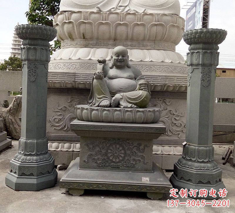 河南宗教庙宇如意弥勒佛石雕