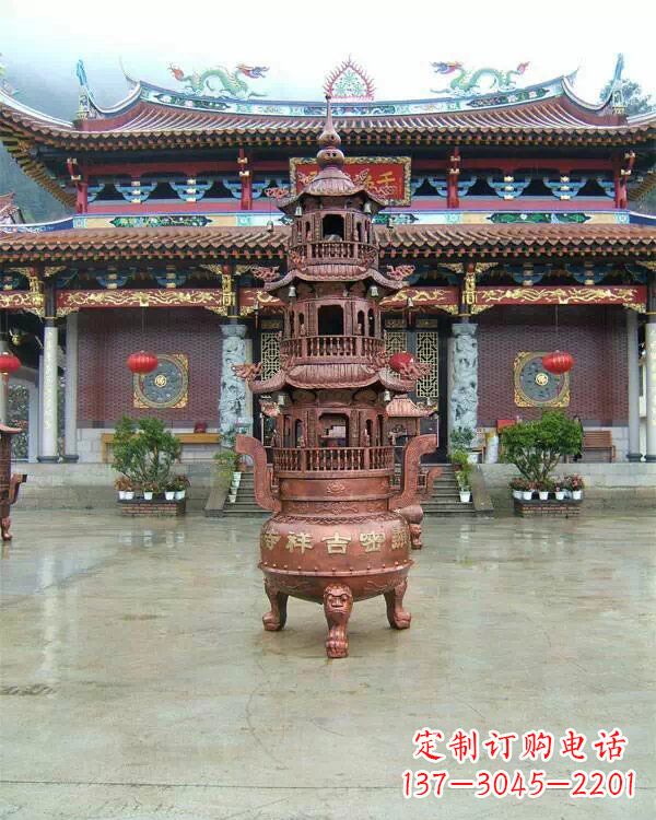 河南宗教庙宇香炉铜雕
