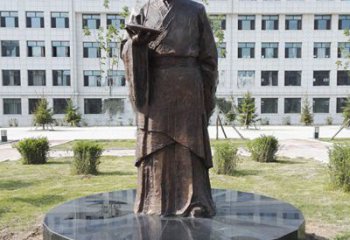 河南祖冲之校园铜雕-纯铜铸造中国古代历史名人著名数学家